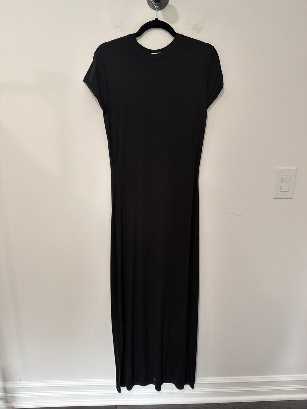 CDLP Shift Dress Black Short Sleeve Size M